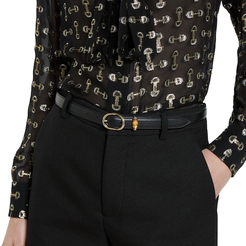 Ceinture fine avec boucle ovale