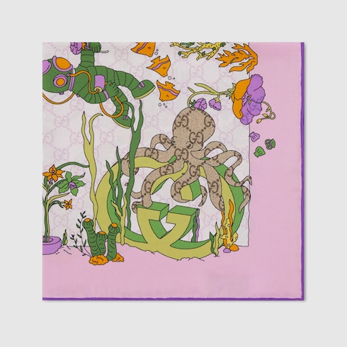 Pañuelo de seda con estampado