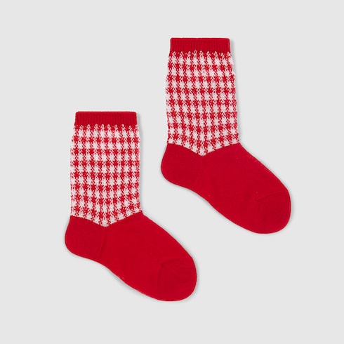 Babysocken aus Baumwolle mit Vichykaro