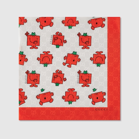 Bandana bambino in seta GG stampata