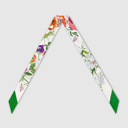 Cinta de seda estampada