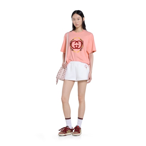 Cotton jersey T-shirt with print