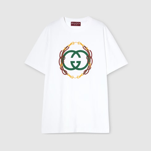 Camiseta de punto de algodón con estampado