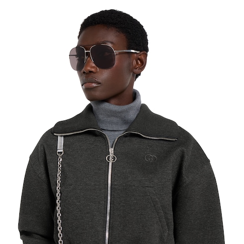 Veste zippée en jersey double