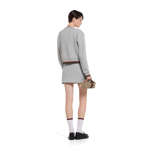 Cotton jersey skirt with Web 