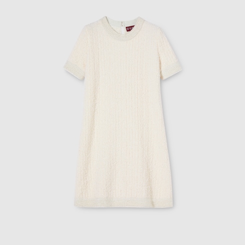 Wool lamé bouclé dress