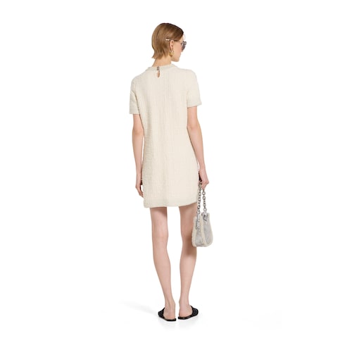 Wool lamé bouclé dress