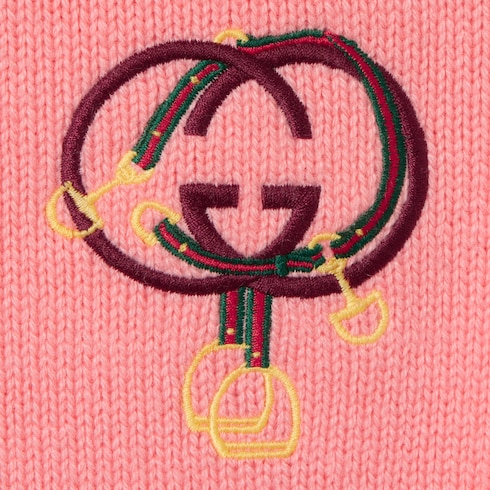 Wool cashmere sweatshirt with embroidery