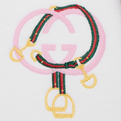 Cotton jersey cardigan with embroidery