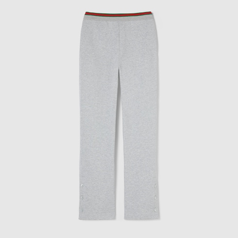 Pantalon décontracté en jersey de coton avec bande Web 