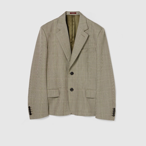 Blazer aus Wolle mit Prince of Wales-Karomuster