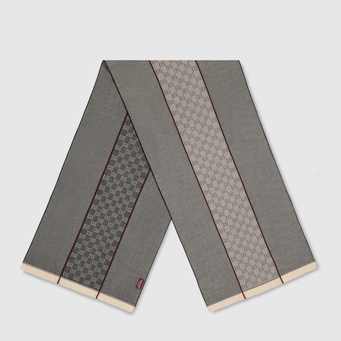 Écharpe en jacquard de laine GG