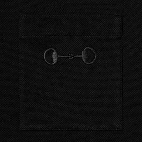Polo en piqué de coton avec broderie