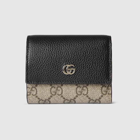 Bi-colour GG Marmont medium wallet