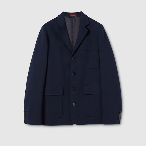 Chaqueta de punto de algodón con una hilera de botones