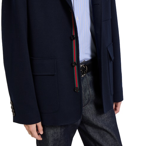 Chaqueta botonadura sencilla punto de algodón