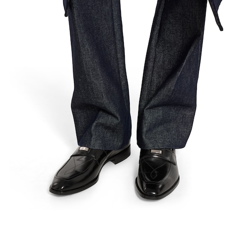 Mocasín con pespuntes para hombre