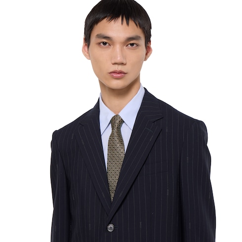 Corbata de jacquard de seda con Horsebit