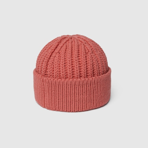 Cappello in lana cashmere con ricamo