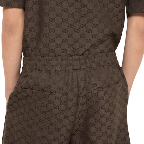 Short de mezcla de lino y canvas GG