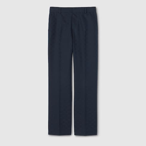 Pantalones de gabardina de algodón con GG