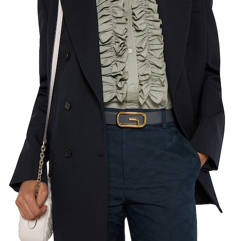 Pantalón de gabardina de algodón con GG