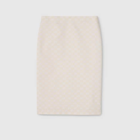 Gonna in gabardina di cotone GG