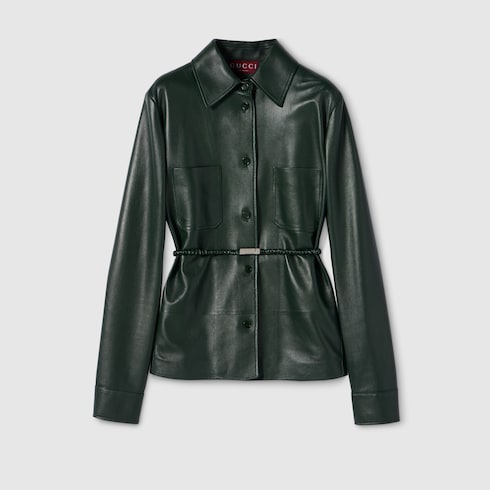 Jacke aus hochglänzendem Leder