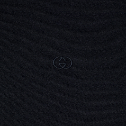 Polo in seta e cotone con ricamo