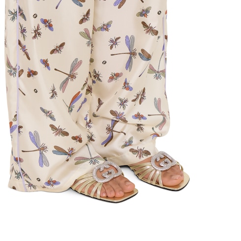 Mules avec détail GG en cristaux pour femme