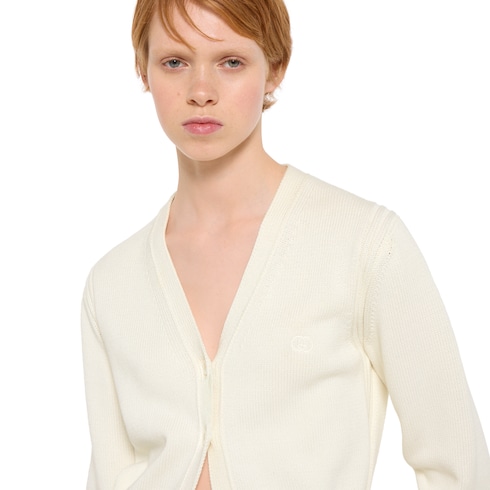 Cotton cardigan with embroidery