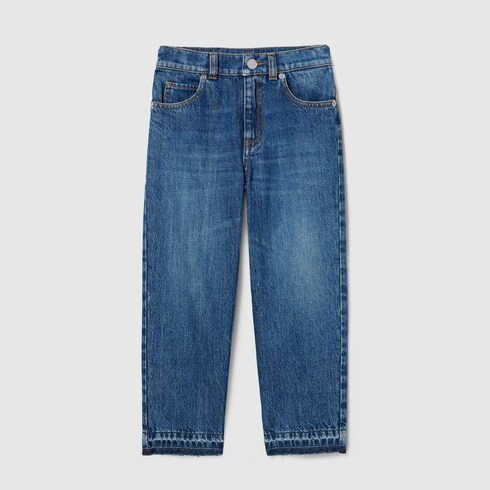 Children's bleached denim trousers