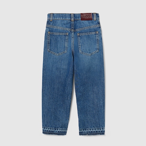 Pantalon pour enfant en denim délavé