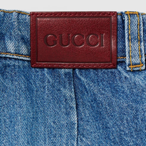 Short pour enfant en denim délavé