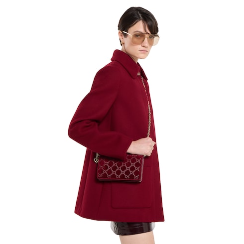 Brieftasche mit GG Kristallen und Kettenriemen