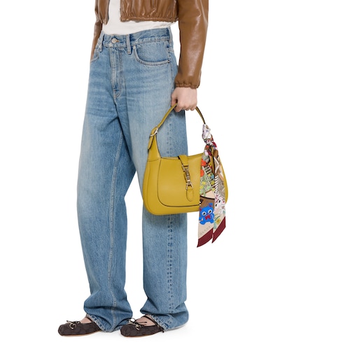 Nastro in twill di seta stampato Gucci Besties