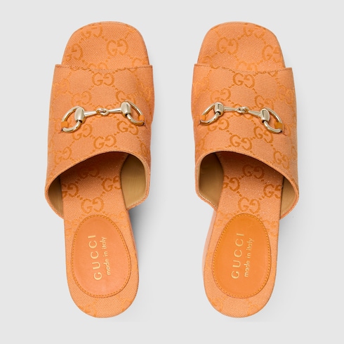 Damensandale mit Keilabsatz und Horsebit