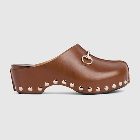 饰马衔扣女士防水台木底凉鞋