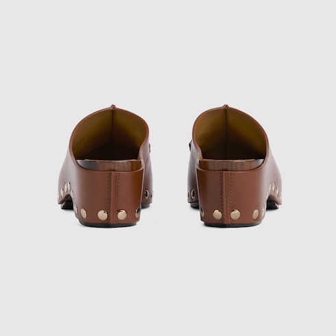 饰马衔扣女士防水台木底凉鞋