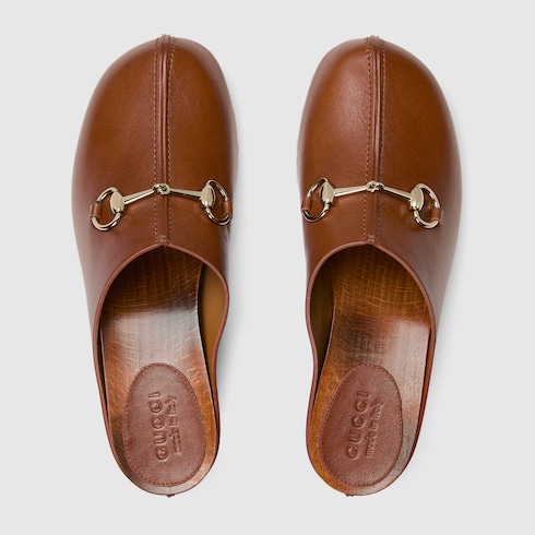 Damen-Clog mit Plateausohle und Horsebit