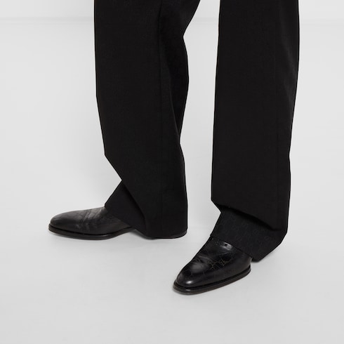 Chaussures à lacets avec GG découpé au laser pour homme