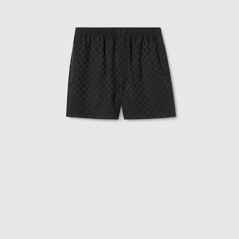 Costume da bagno in seta jacquard con motivo GG