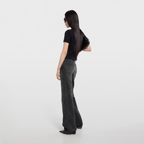 T-shirt in jersey di rayon con ricamo