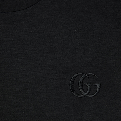 Rayon jersey T-shirt with embroidery