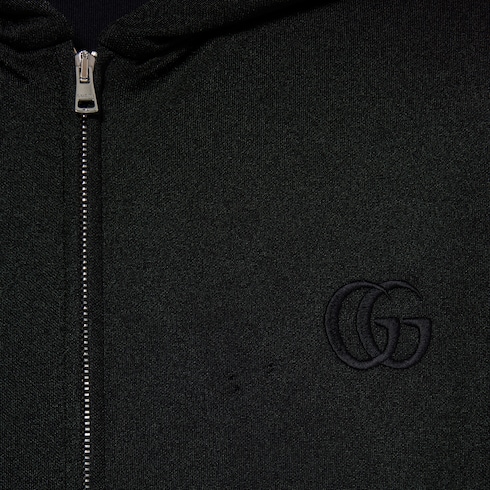 Jacke aus Jersey mit Stickerei und Reißverschluss