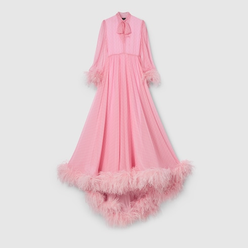 Vestido de chifón de seda con estampado