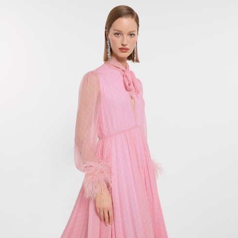 Vestido de chifón de seda con estampado