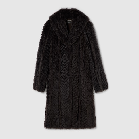 Soft long shearling coat