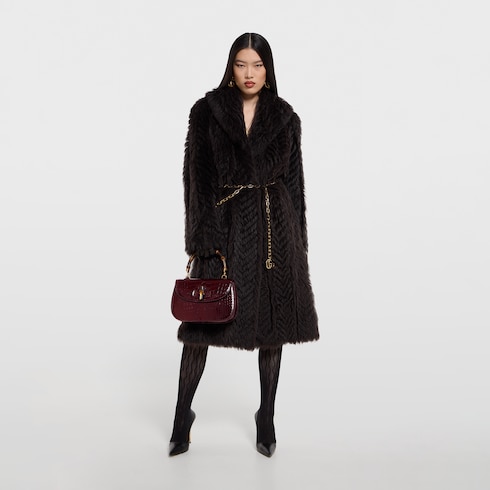 Soft long shearling coat