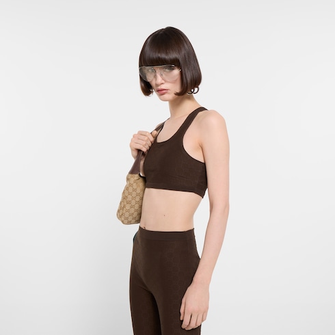 Top in jersey jacquard GG